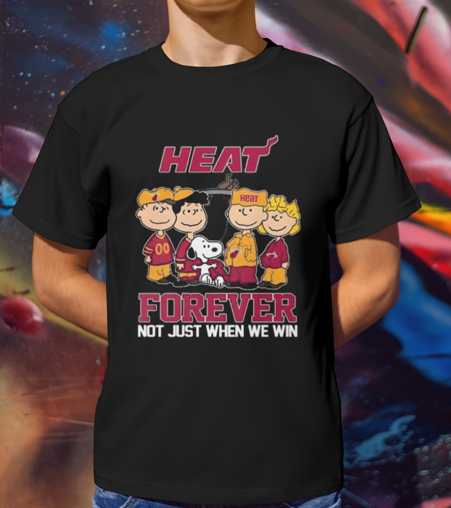 Miami Heat Snoopy And Friends Forever Not Just When We Win T-Shirt