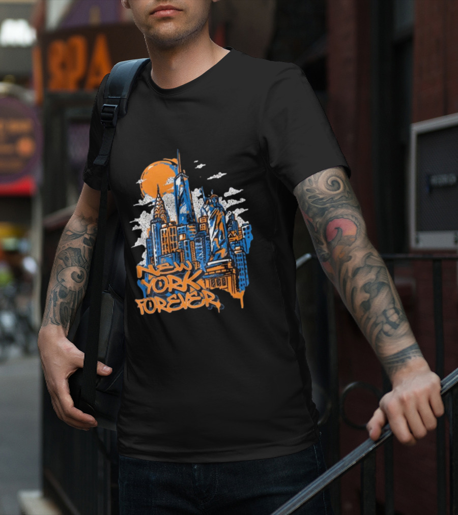 New York Knicks New York Forever Skyline T-Shirt