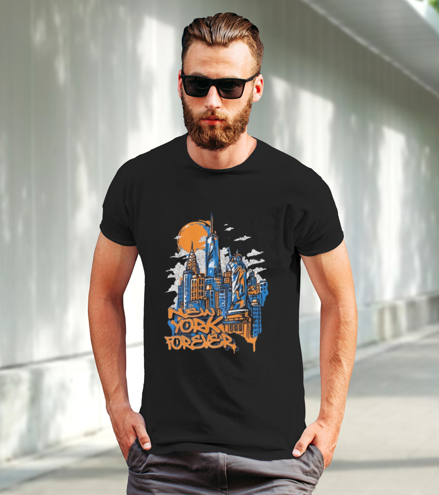 New York Knicks New York Forever Skyline T-Shirt