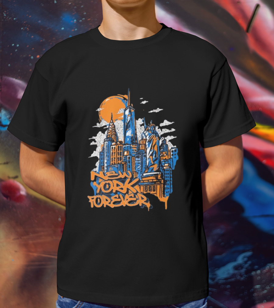 New York Knicks New York Forever Skyline T-Shirt