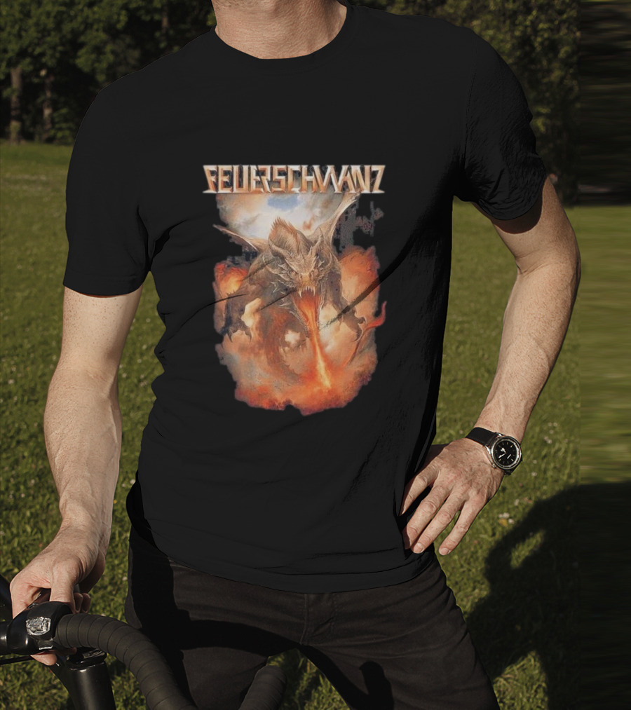 Feuerschwanz Drache Fire-Breathing Dragon Fantasy T-Shirt