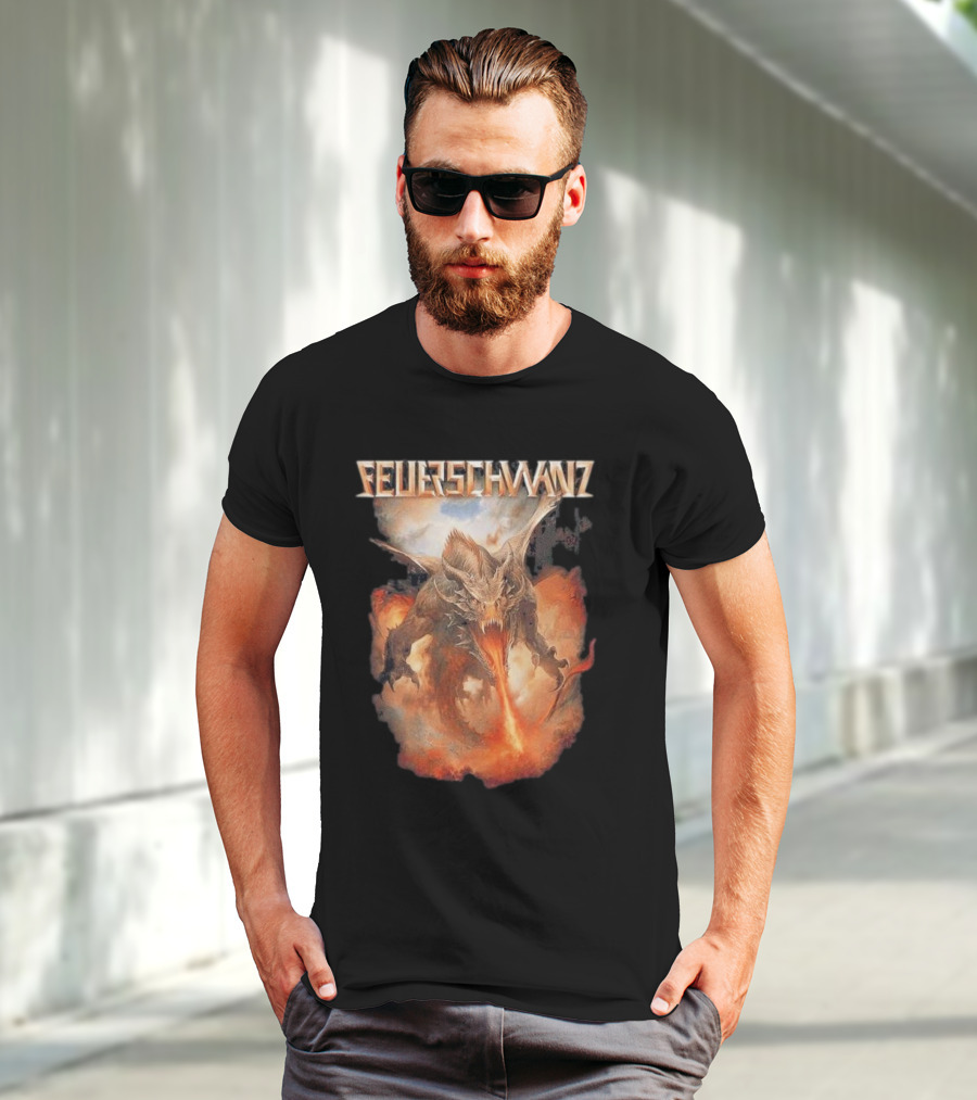 Feuerschwanz Drache Fire-Breathing Dragon Fantasy T-Shirt