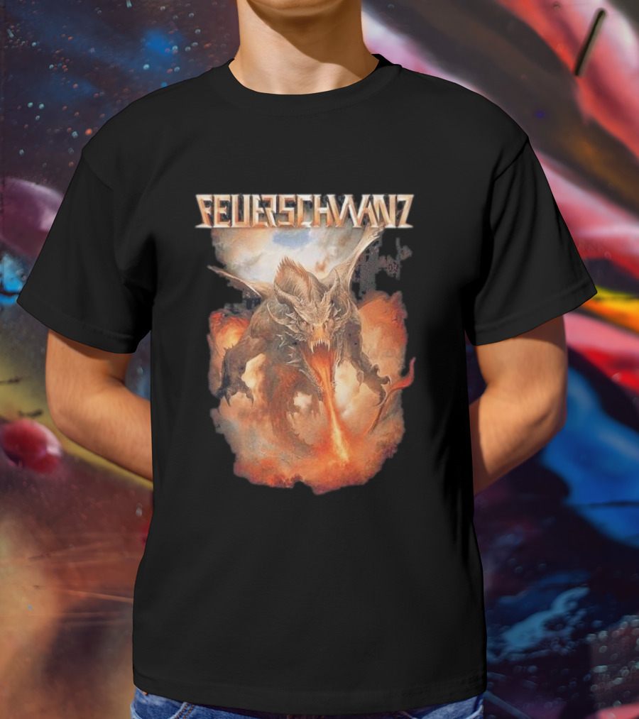 Feuerschwanz Drache Fire-Breathing Dragon Fantasy T-Shirt