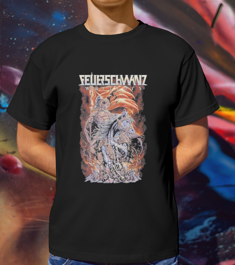 Feuerschwanz Warriors Rohirrim Knight On Horseback With Flag T-Shirt
