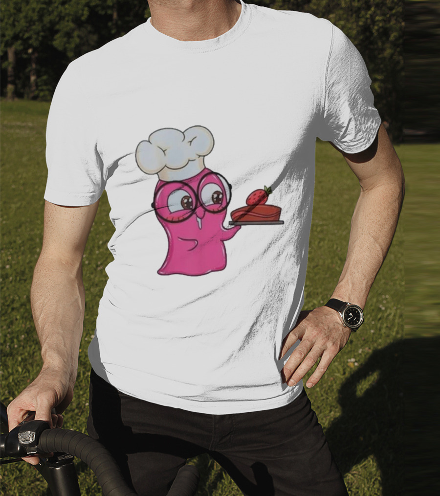 Slime Sam Chef With Cake And Strawberry T-Shirt