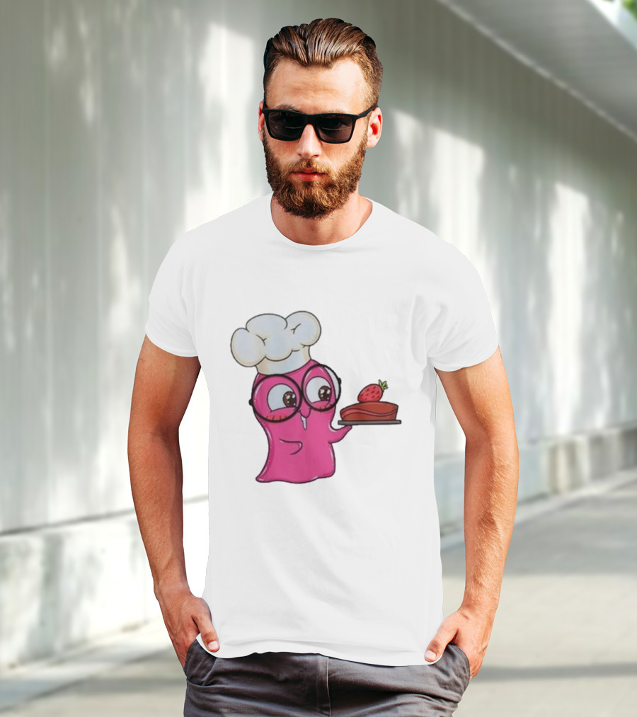 Slime Sam Chef With Cake And Strawberry T-Shirt