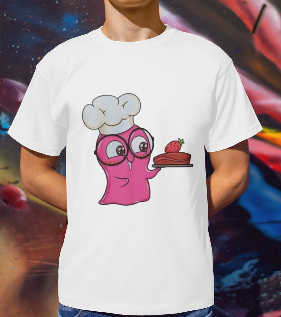 Slime Sam Chef With Cake And Strawberry T-Shirt