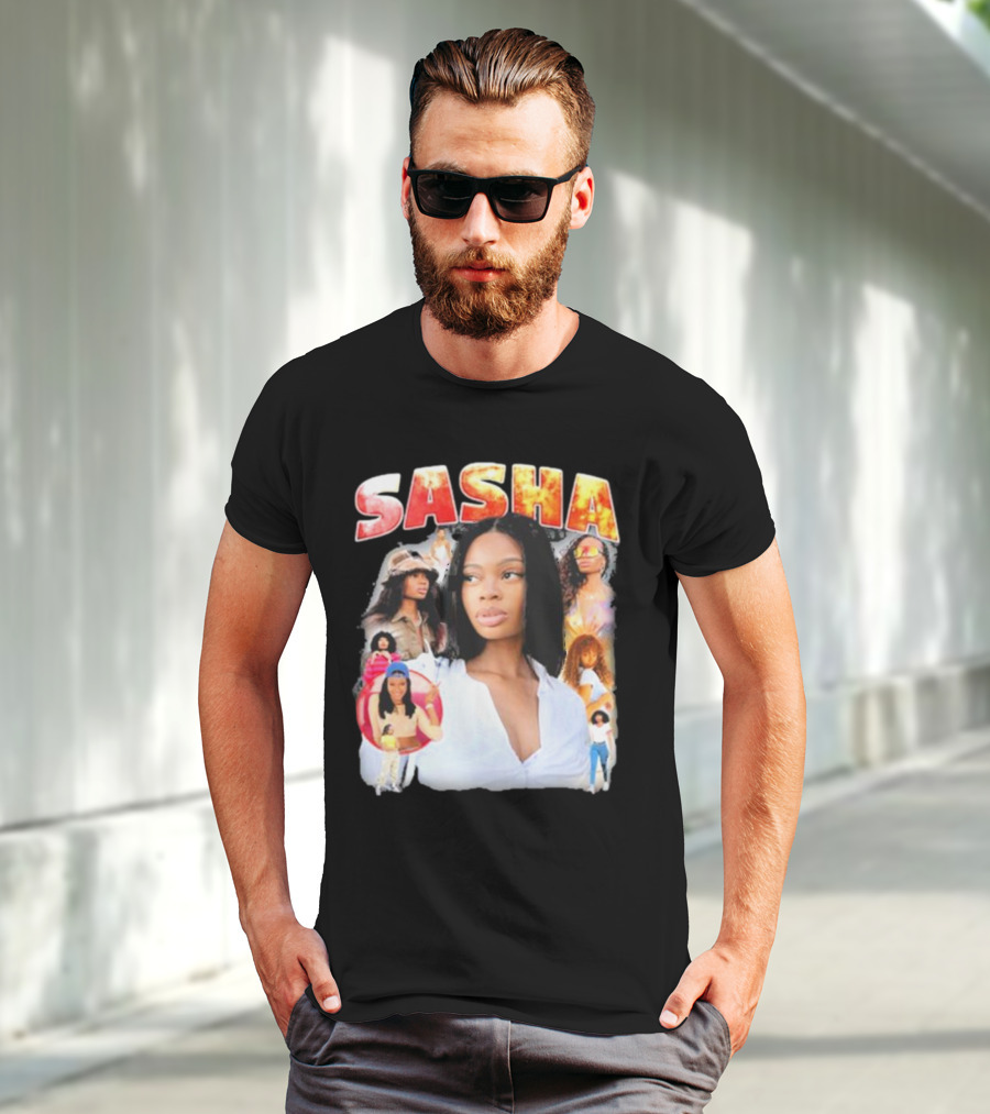 Sasha Iconic Collage Featuring Diverse Fashion Styles T-Shirt