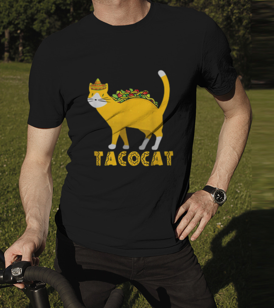 Tacocat Sombrero Taco Cat With Tacos Mexican Food Graphic 365 T-Shirt