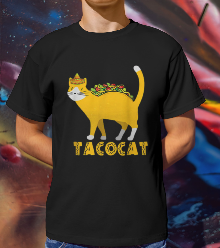 Tacocat Sombrero Taco Cat With Tacos Mexican Food Graphic 365 T-Shirt
