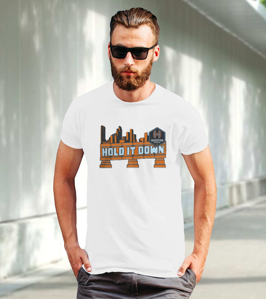 Houston Dash Hold It Down Skyline Soccer T-Shirt
