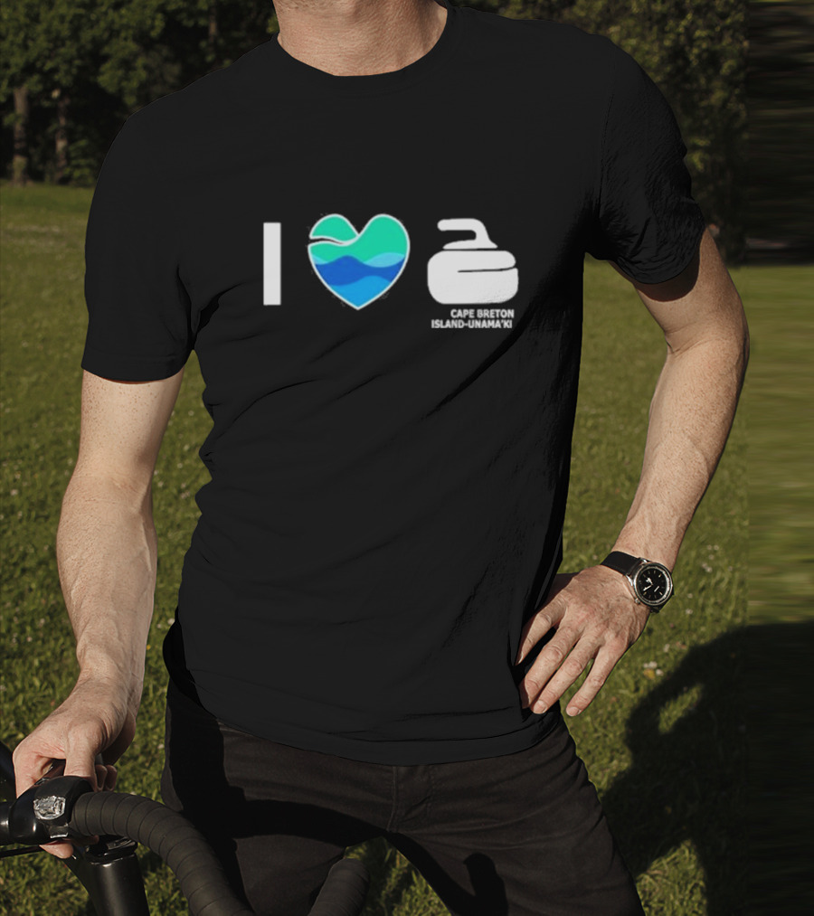 I Heart Curling Cape Breton Island-Unama’ki T-Shirt