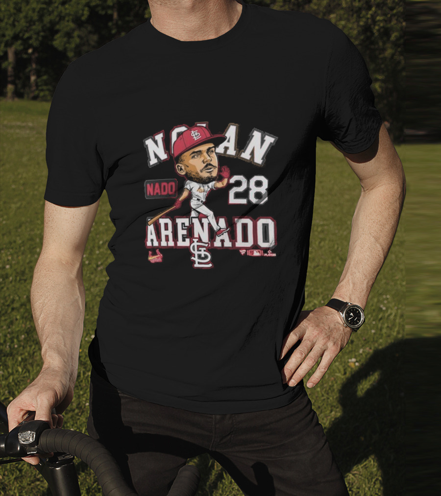 Nolan Arenado St. Louis Cardinals 28 Caricature Nado T-Shirt