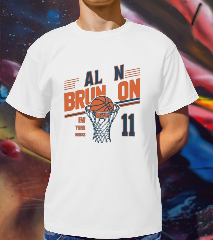 Jalen Brunson New York Knicks Basketball Net Number 11 T-Shirt