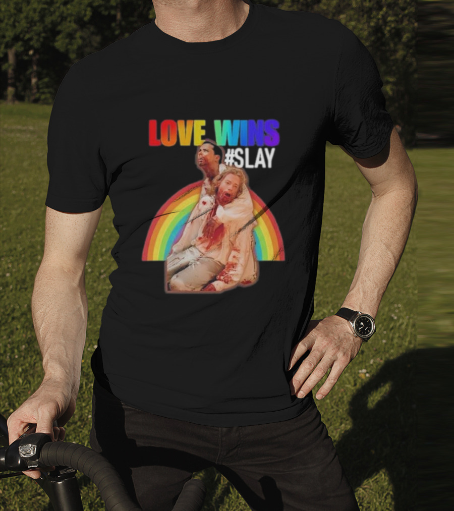 Cerpen Vampire Season 2 Love Wins #Slay Rainbow T-Shirt