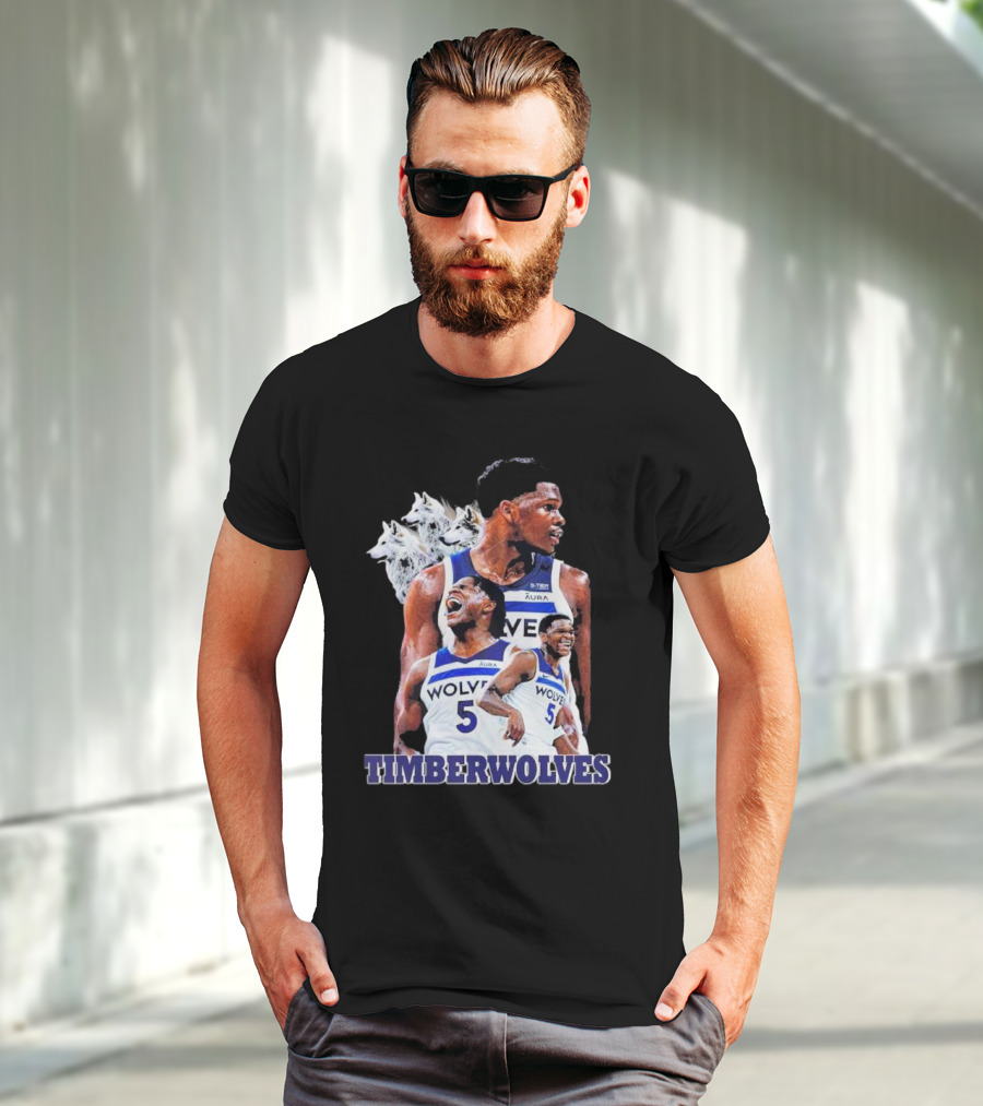 Minnesota Timberwolves Anthony Edwards Basketball Stars Wolves T-Shirt