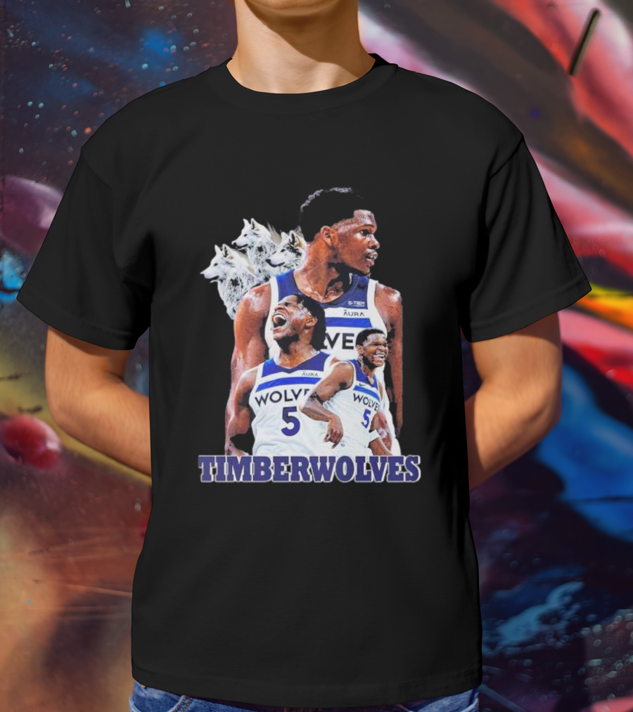 Minnesota Timberwolves Anthony Edwards Basketball Stars Wolves T-Shirt