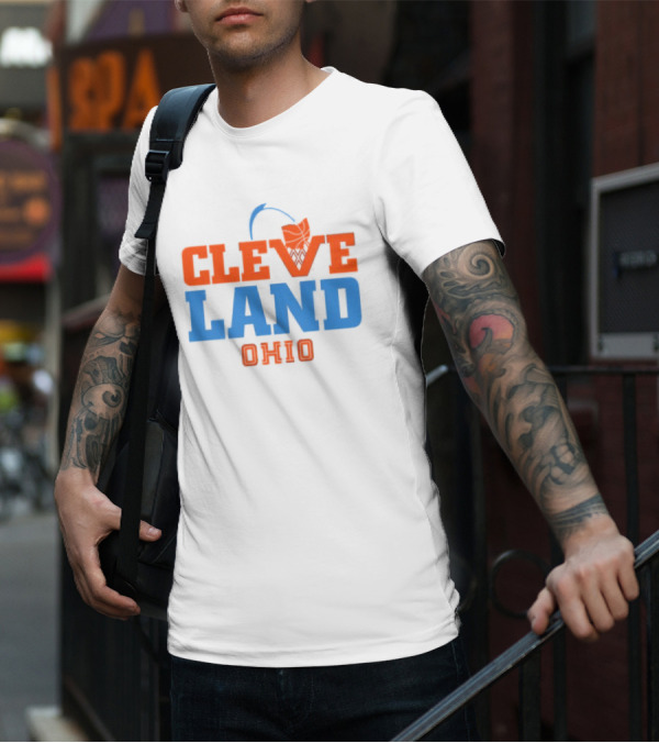 Cleveland Ohio Basketball Net T-Shirt