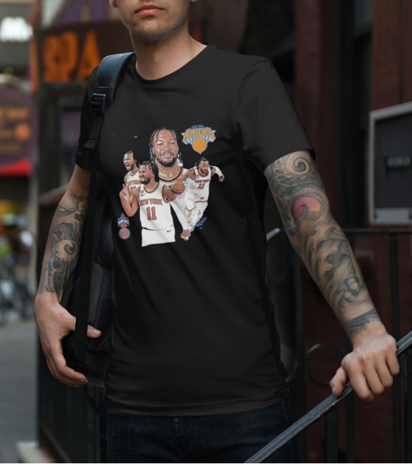New York Knicks Jalen Brunson 11 Signature Basketball Action Moments T-Shirt