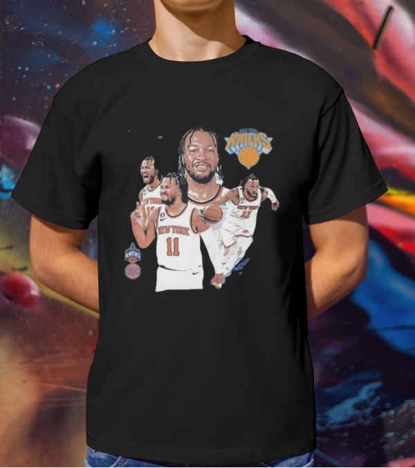 New York Knicks Jalen Brunson 11 Signature Basketball Action Moments T-Shirt