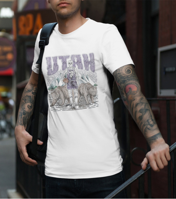 Utah Dead Threads Basketball Bears Mountains T-Shirt