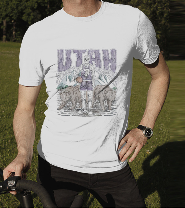 Utah Dead Threads Basketball Bears Mountains T-Shirt