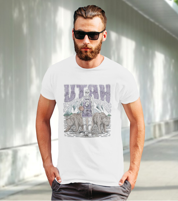 Utah Dead Threads Basketball Bears Mountains T-Shirt