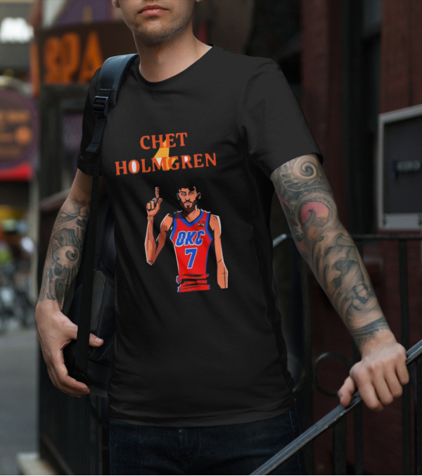 Chet Holmgren OKC Thunder Number 7 NBA Player T-Shirt