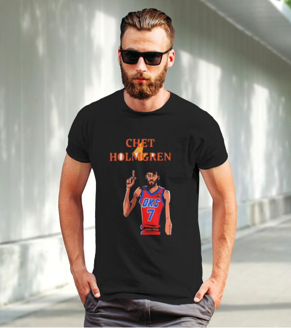 Chet Holmgren OKC Thunder Number 7 NBA Player T-Shirt