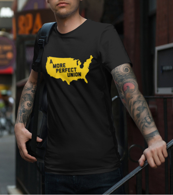 Michigan Wolverines A More Perfect Union Map T-Shirt