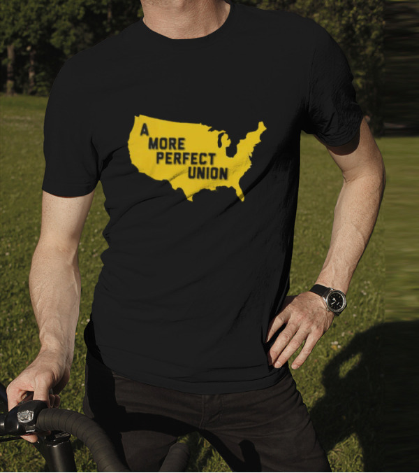 Michigan Wolverines A More Perfect Union Map T-Shirt