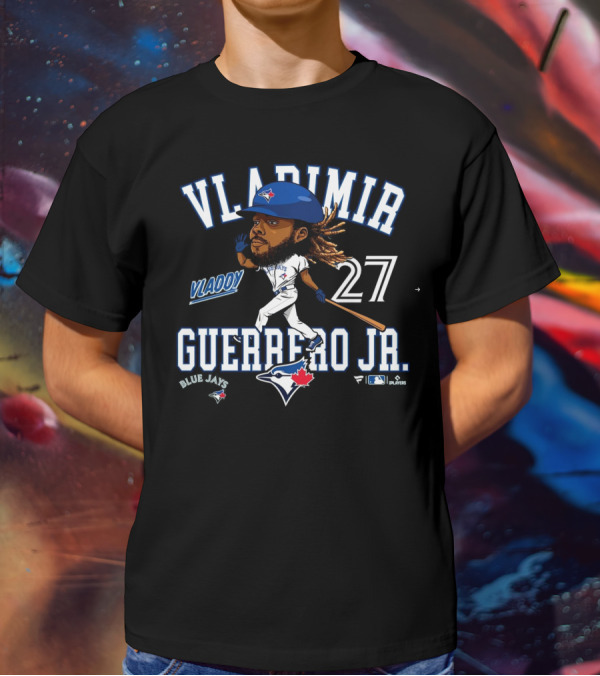 VLADIMIR GUERRERO JR. VLADDY 27 TORONTO BLUE JAYS CARICATURE BLUE JAYS T-Shirt
