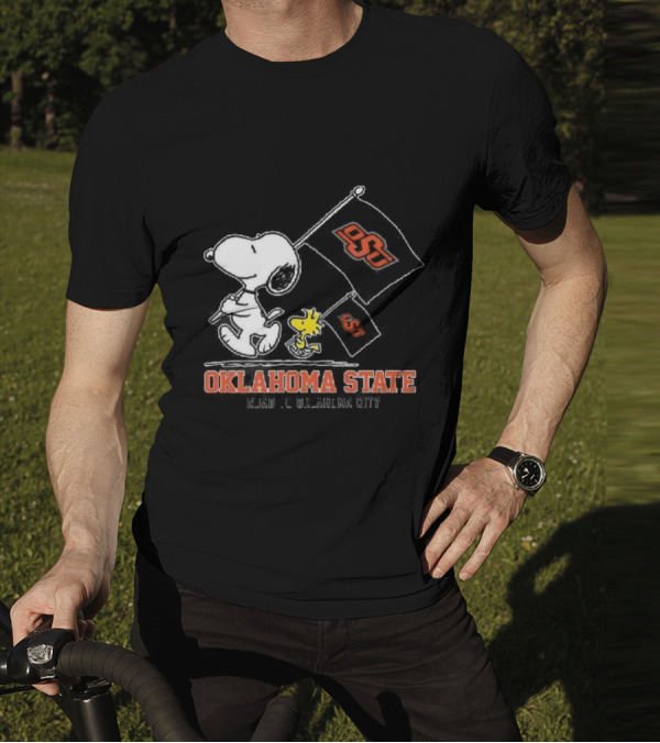 Snoopy Woodstock Oklahoma State OSU Road To Oklahoma City T-Shirt