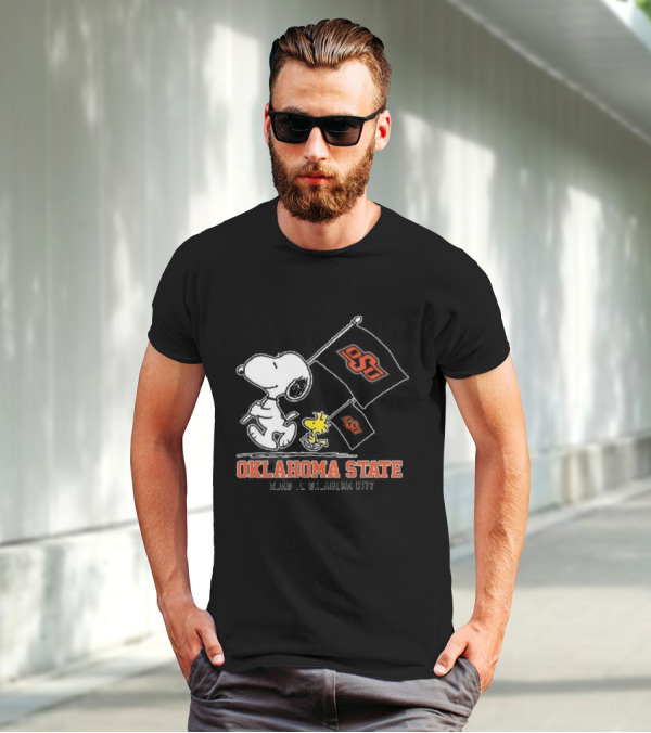 Snoopy Woodstock Oklahoma State OSU Road To Oklahoma City T-Shirt