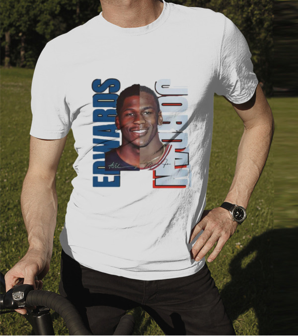 Edwards Jordan Basketball Signatures Split Face T-Shirt