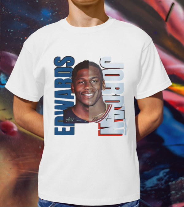 Edwards Jordan Basketball Signatures Split Face T-Shirt