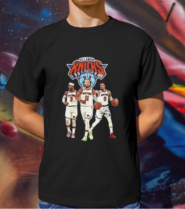 Villanova Knicks Josh Hart Jalen Brunson Donte DiVincenzo T-Shirt