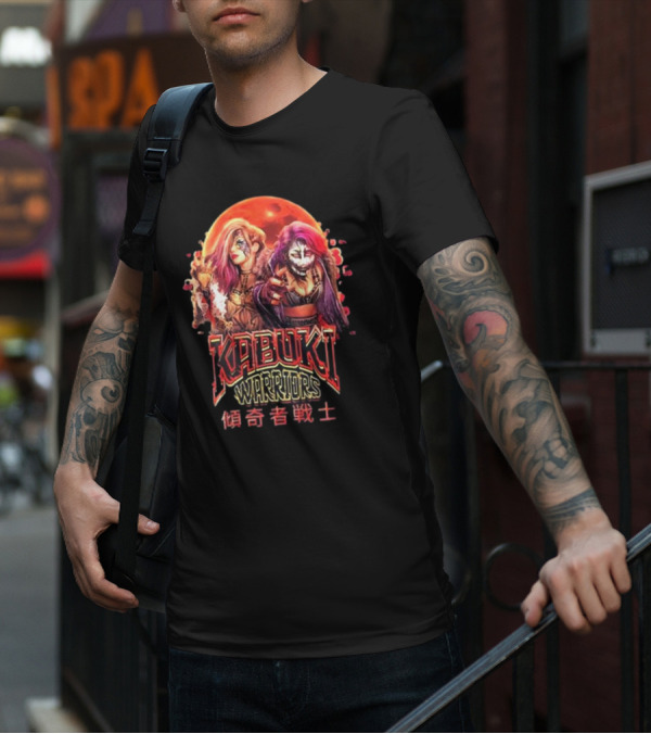 Kabuki Warriors Blood Moon Asuka Kanji Text T-Shirt