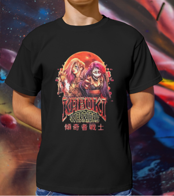 Kabuki Warriors Blood Moon Asuka Kanji Text T-Shirt