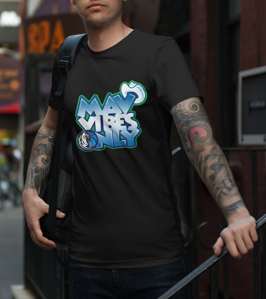 Mav Vibes Only Dallas Mavericks Basketball Logo Cowboy Hat T-Shirt