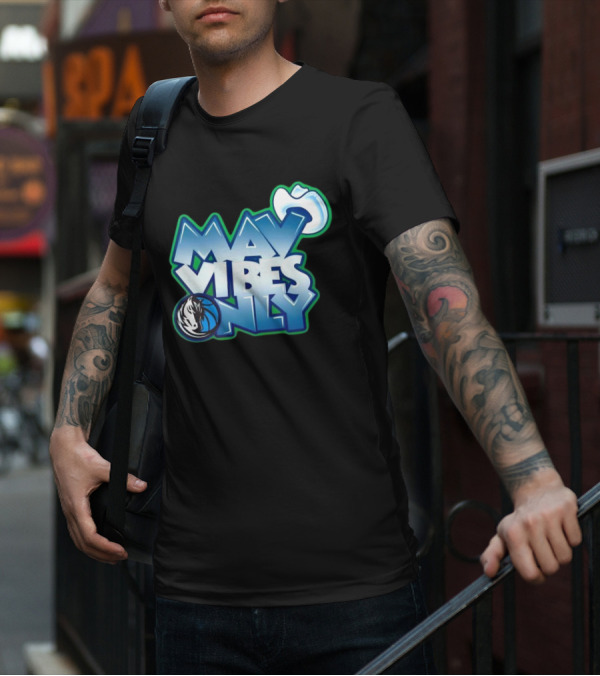 Mav Vibes Only Dallas Mavericks Basketball Logo Cowboy Hat T-Shirt