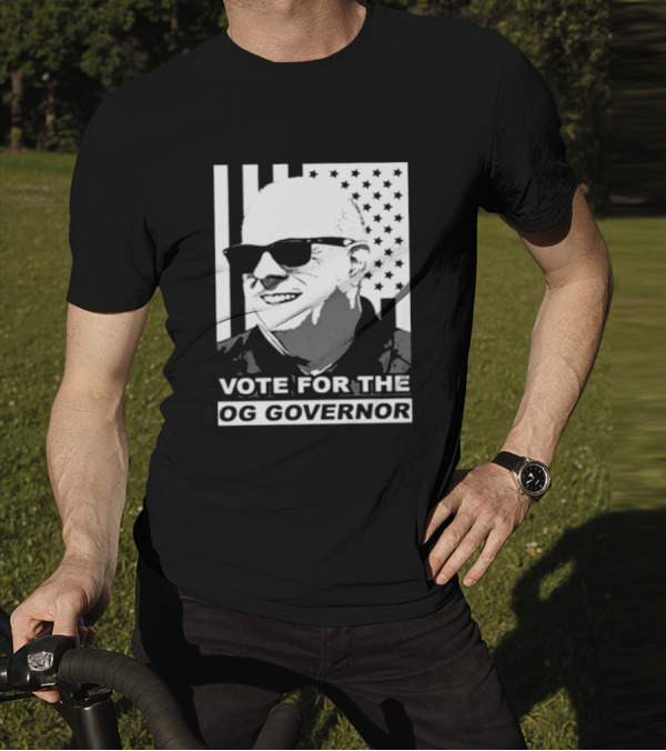 Vote For The OG Governor Larry Hogan With American Flag Background T-Shirt
