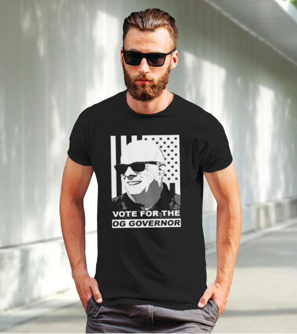Vote For The OG Governor Larry Hogan With American Flag Background T-Shirt