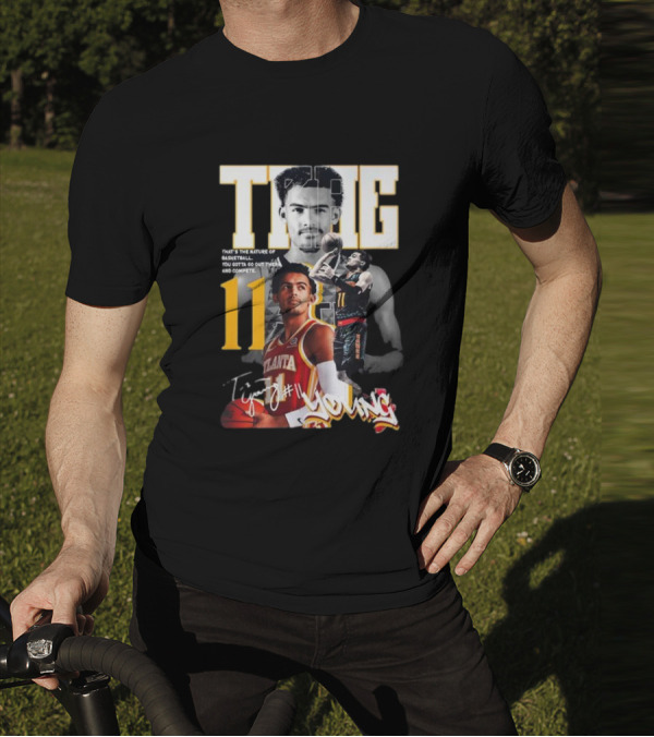 Trae Young Atlanta Hawks Basketball Star True Signature T-Shirt