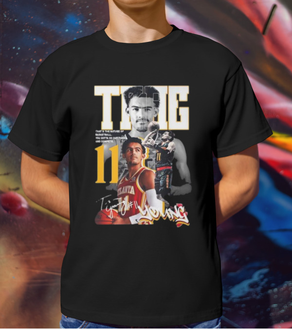 Trae Young Atlanta Hawks Basketball Star True Signature T-Shirt