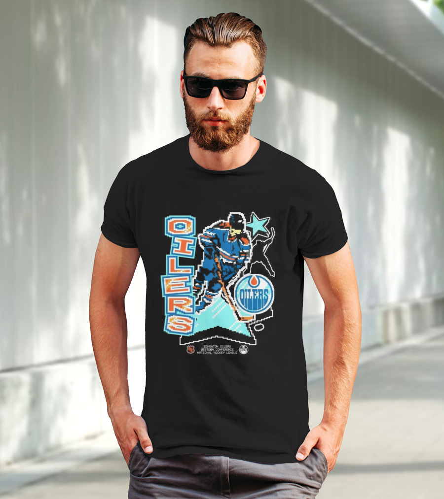 Edmonton Oilers Western Conference National Hockey League Player Retro T-Shirt