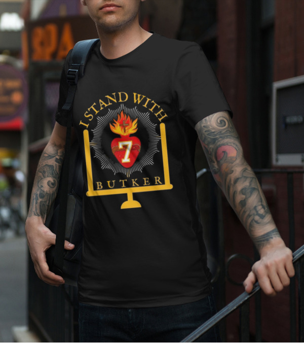 Kansas City Football I Stand With Butker Number 7 Symbolic Heart And Cross T-Shirt