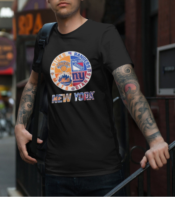 Knicks Rangers Mets Giants New York Proud Fan T-Shirt
