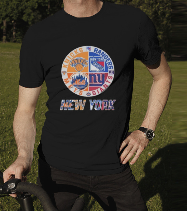Knicks Rangers Mets Giants New York Proud Fan T-Shirt