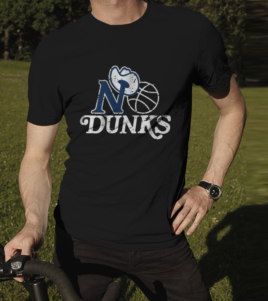 No Dunks Dallas Stars Basketball Cowboy Hat T-Shirt